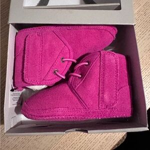 Pink leather baby UGGS